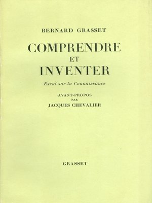 cover image of Comprendre et inventer